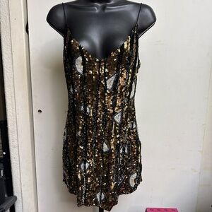 Free People Deco sequin mini dress
